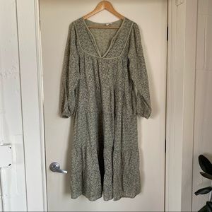 lacausa flowy floral dress